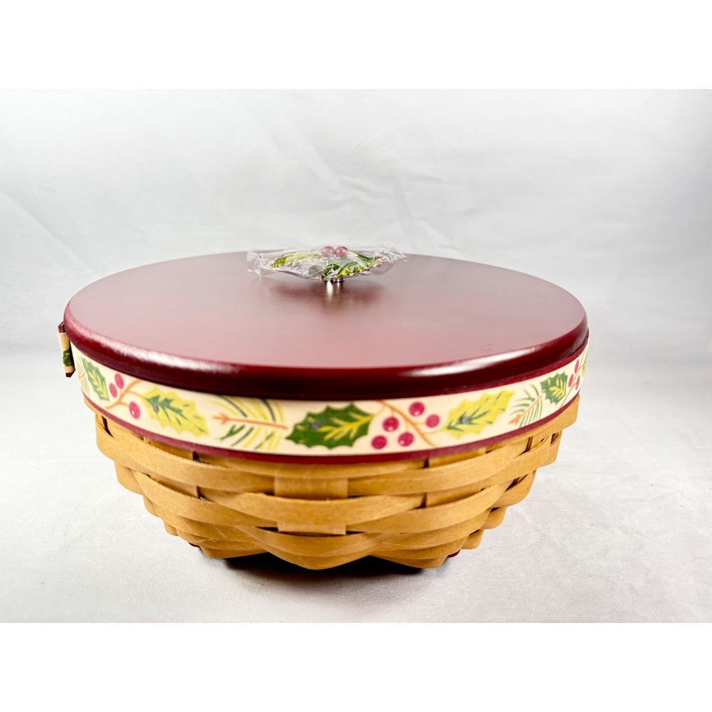 Longaberger Holly Berry 2011‎ Christmas Collection Basket Lid Protector Red